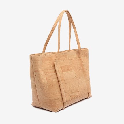 Totte bag in beige cork with pocket