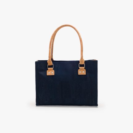 Dark blue cork totte bag