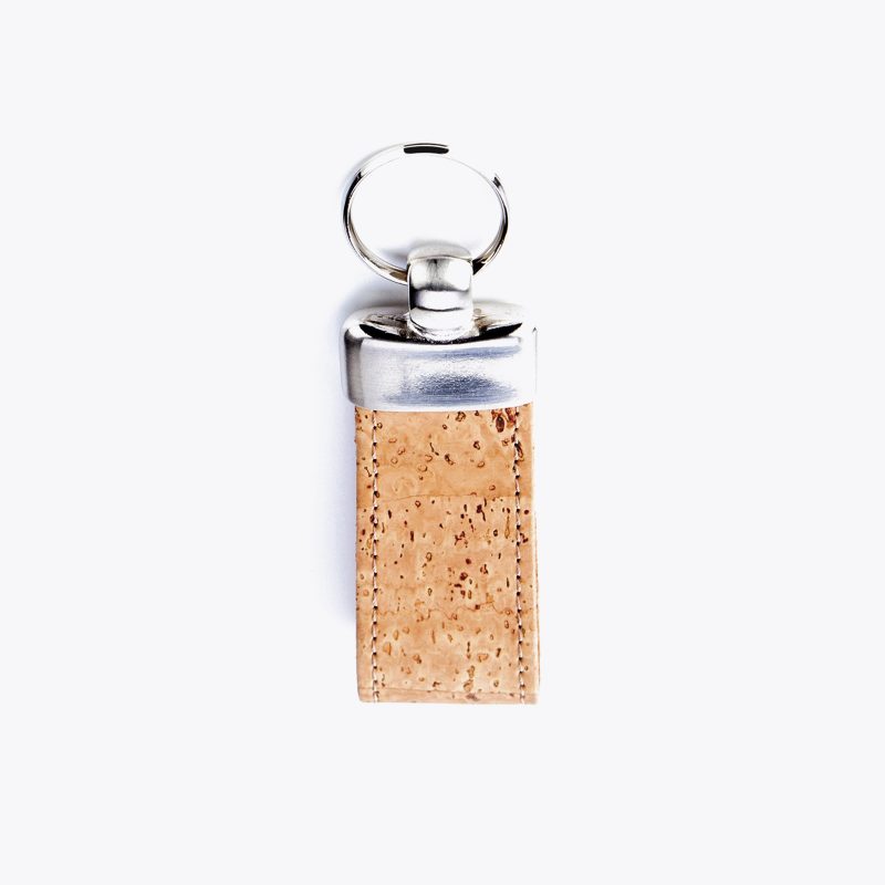 Beige Cork Key Chain