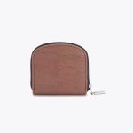 Rosy Brown and Chocolate Brown Cork Wallet With Coin Pocket